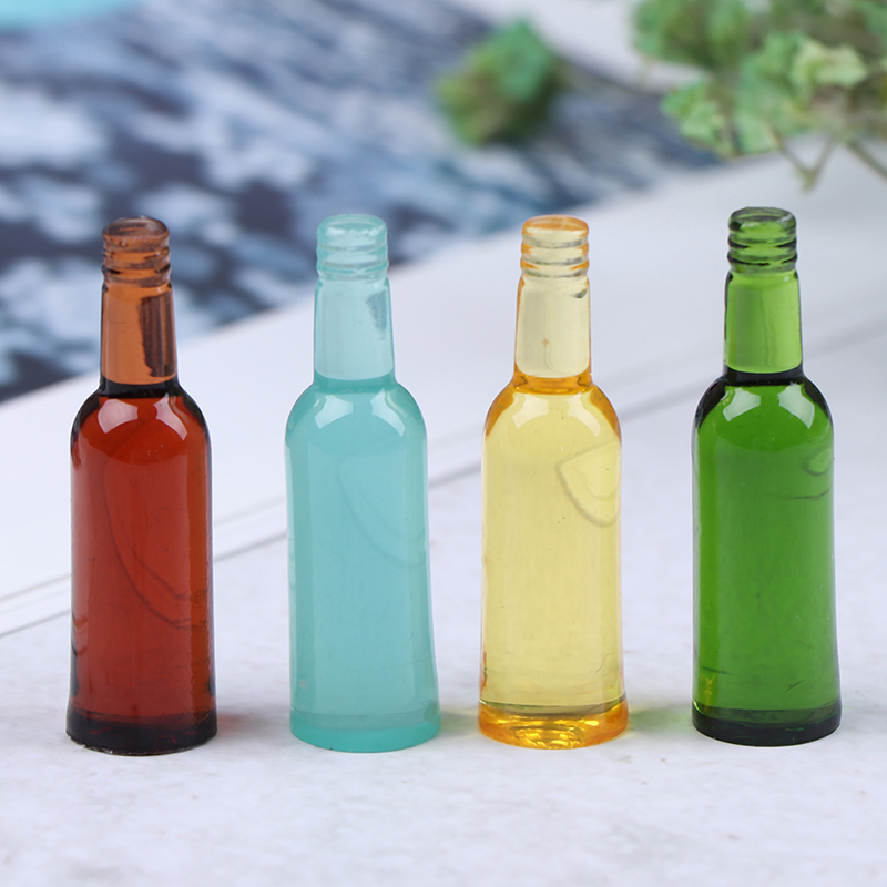 Wine In Beer Bottle - 6 stuks 1:12 poppenhuis miniatuur bier
