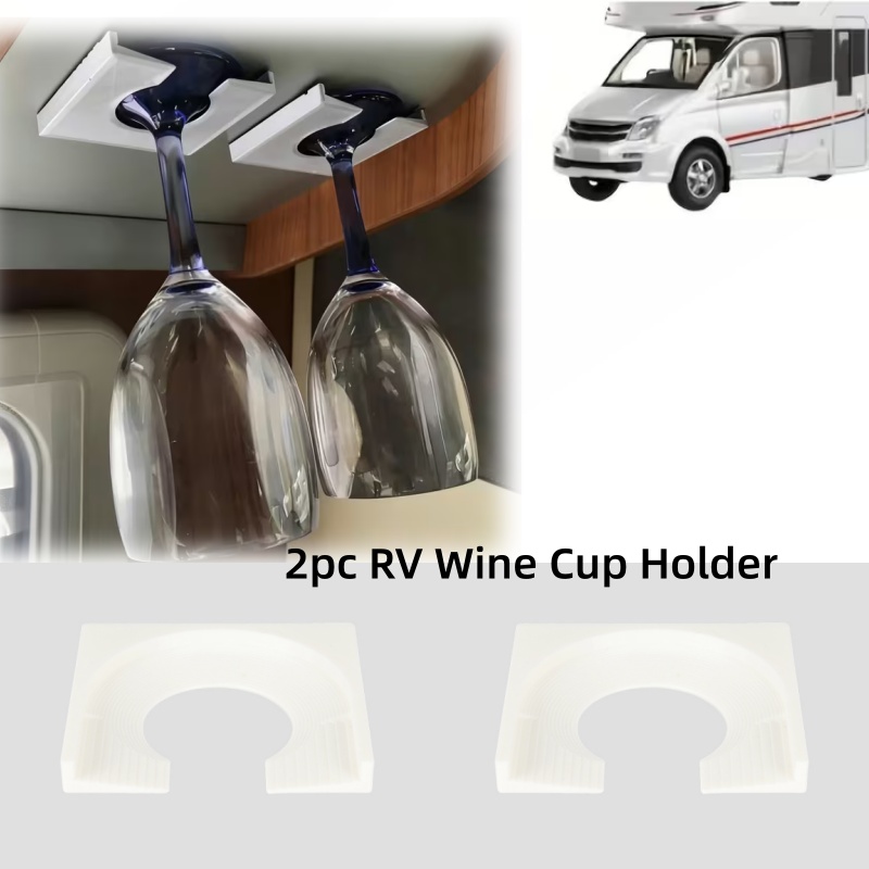 Wine & Beer Unlimited Spirits - 2-delige RV Campervan Wijnbekerhouder Met Zelfklevende