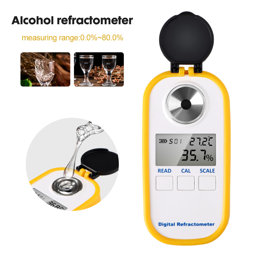 Wine To Beer Alcohol - Digitale Alcohol Refractometer 0-80% Hoge Nauwkeurigheid