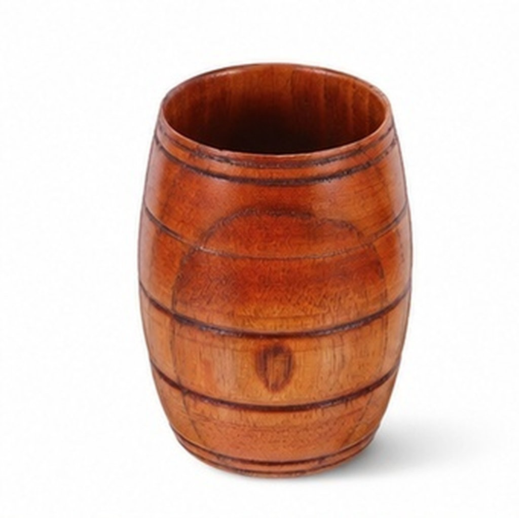 Wine Beer Whiskey - Houten bierbeker in de vorm van