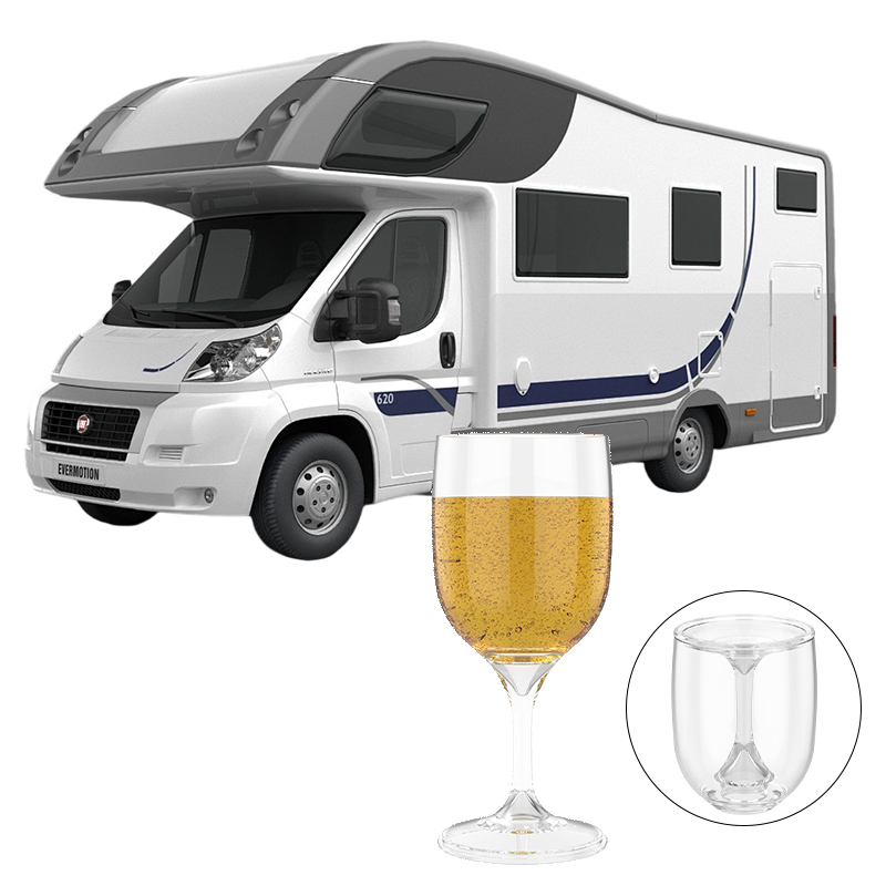 Wine & Beer Unlimited Spirits - Opvouwbaar wijnglas Transparant food grade plastic
