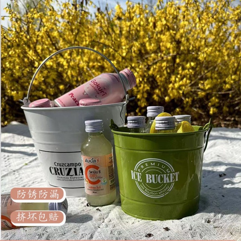 Ice Bucket Silver - Commerciële Ijsemmer Drank Bier Vat Outdoor
