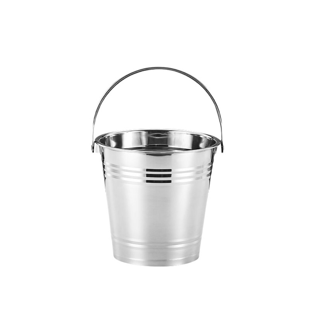 Ice Bucket Silver - Multifunctionele roestvrijstalen ijs emmer, verdikt met