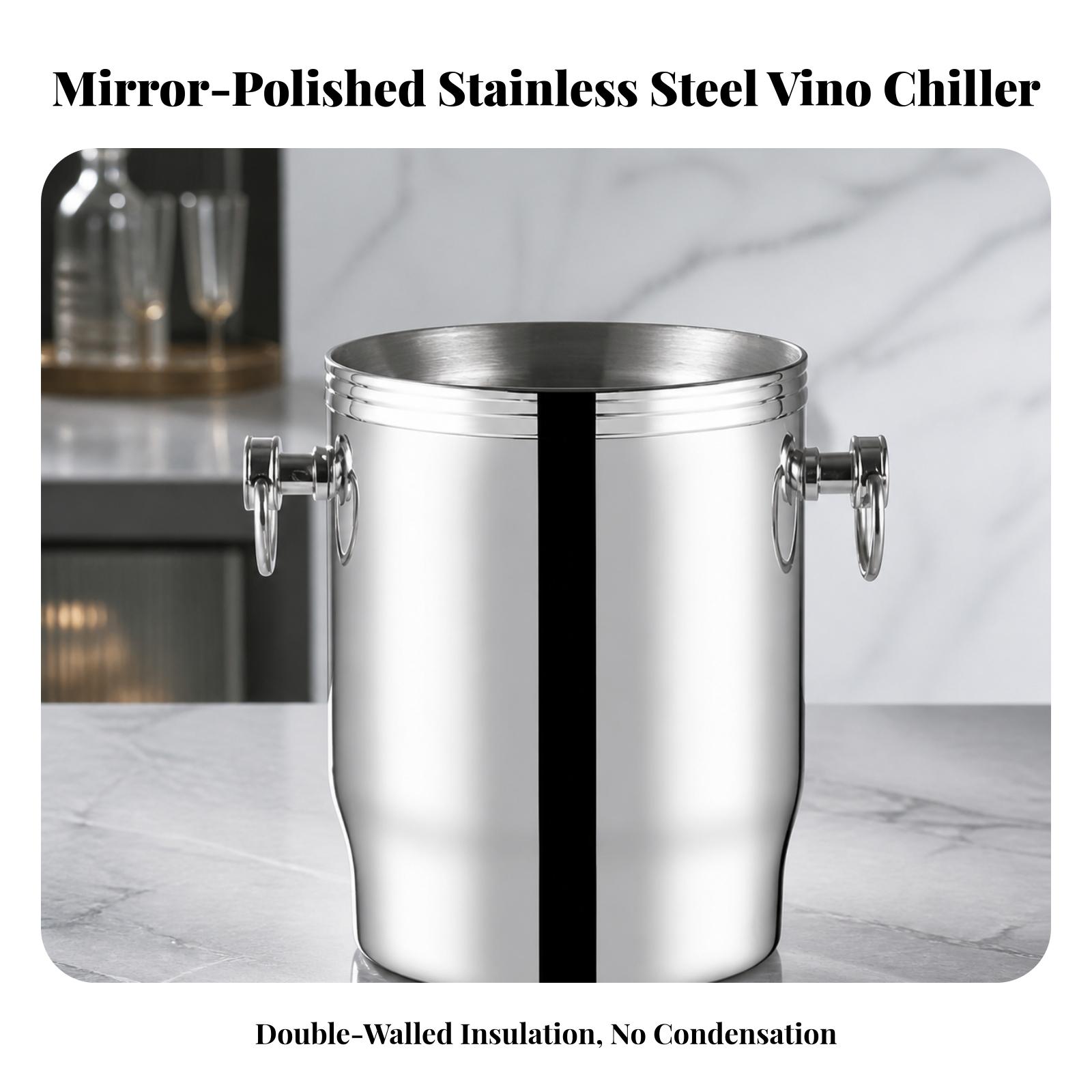 Zilveren champagne-emmer op st - Ice Bucket Silver recensie en prijs