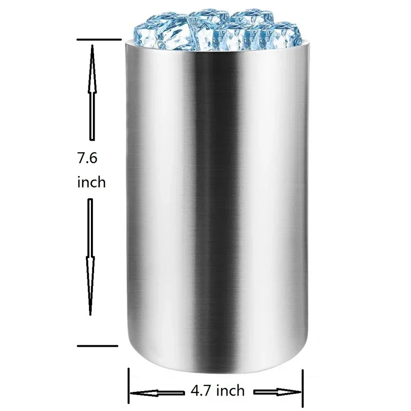 UPORS RVS Wijnkoeler Emmer Dub - Ice Bucket Silver recensie en prijs