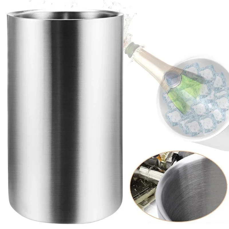 UPORS RVS Wijnkoeler Emmer Dub - Ice Bucket Silver recensie en prijs