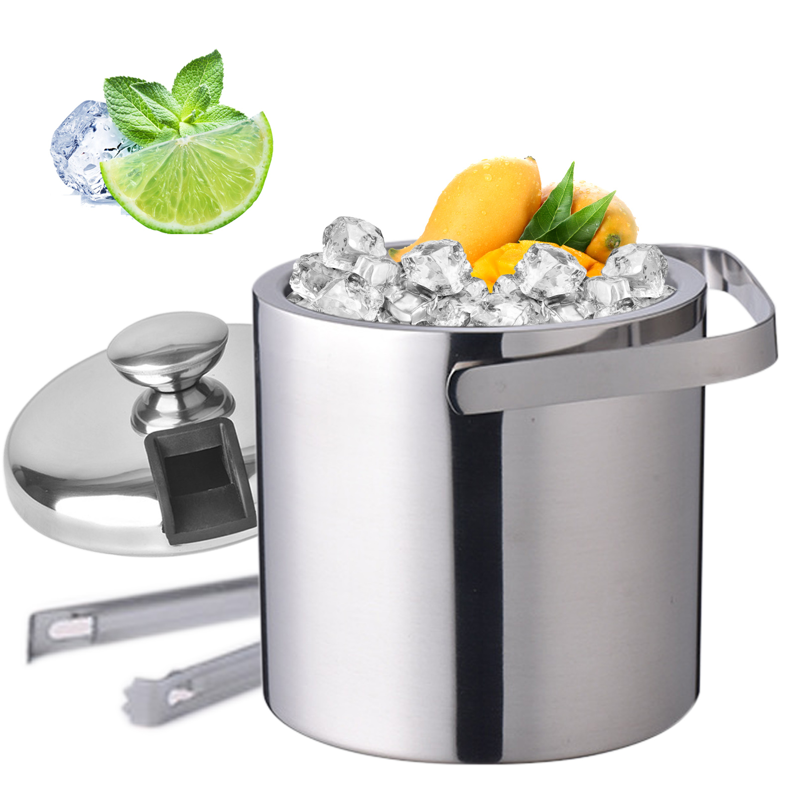 1,3L Dubbelwandige Geïsoleerde - Ice Bucket Silver recensie en prijs
